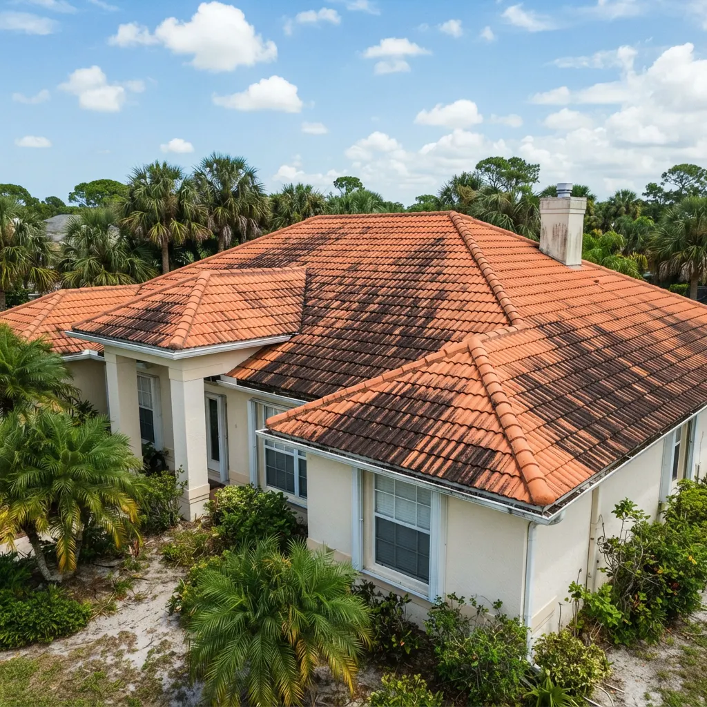 Before: Roof restoration